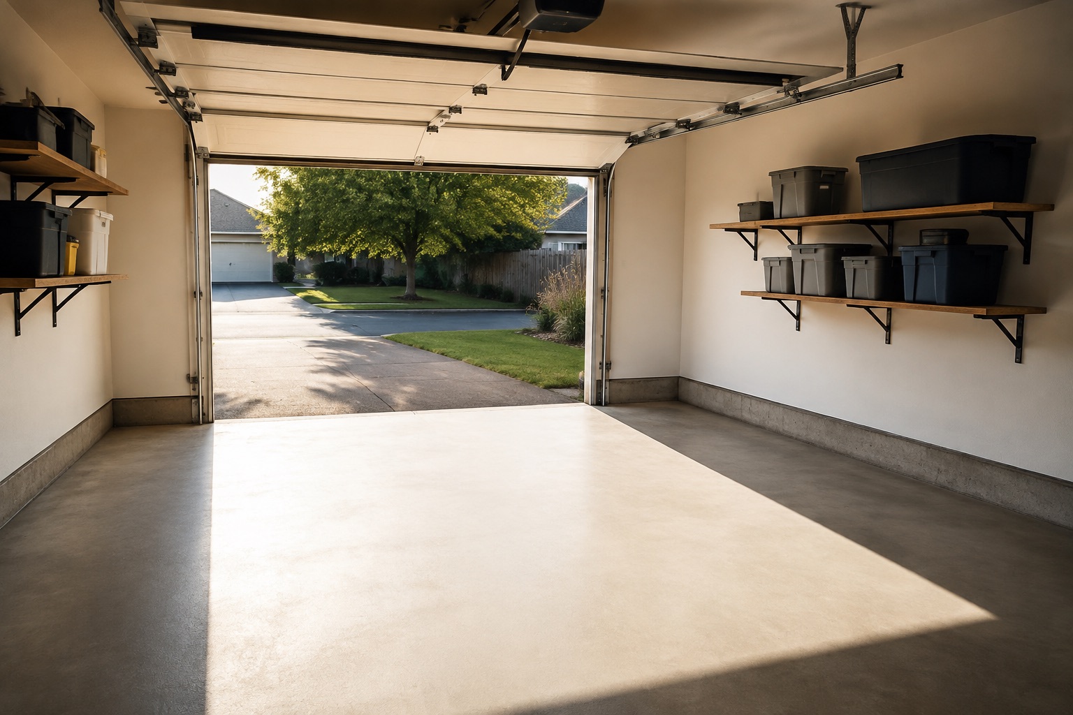 Garage vide après enlèvement